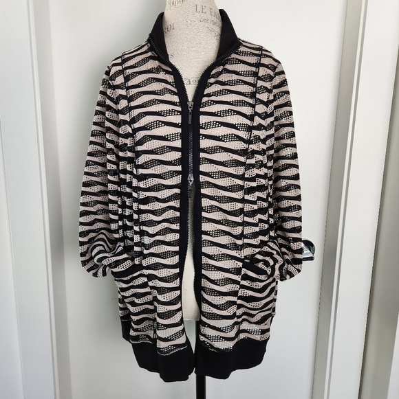 Zipup Striped Sport Jacket - Picture 1 of 13